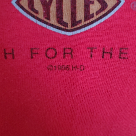 🔥Vintage 1998 Harley-Davidson Tee Red Size M🔥 - Picture 6 of 8